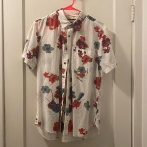 RVCA short sleeve button down, size small slim